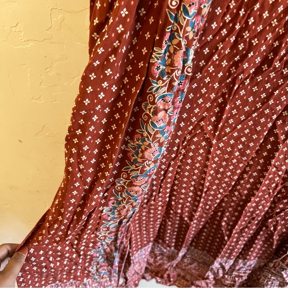 Angie Rust Red Boho Duster Kimono - Picture 5 of 9